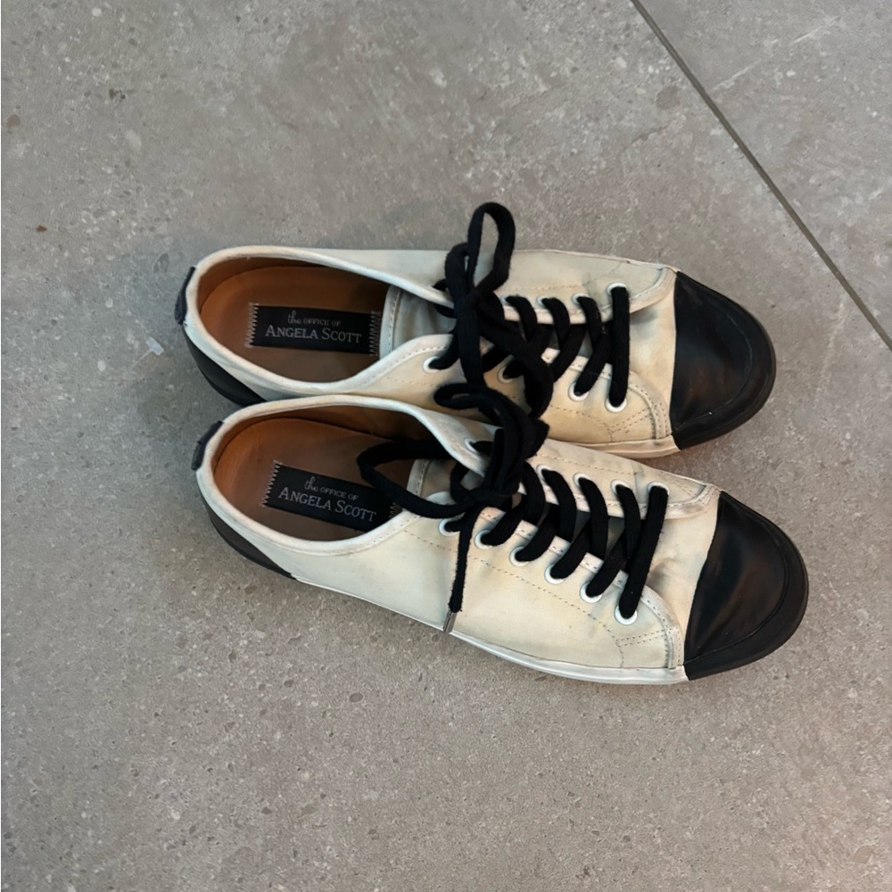 The Office of Angela Scott Women's Black and Cream Sneakers
